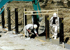 均しコンクリートの打設